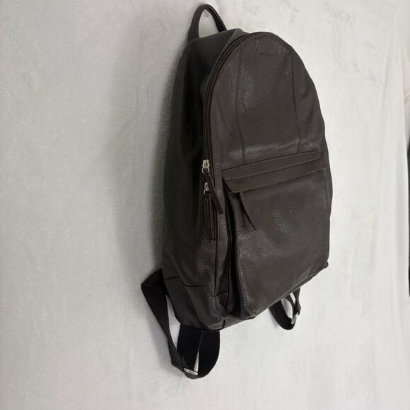 Cole Haan Brown Pebbled Leather Backpack - Picture 6 of 15